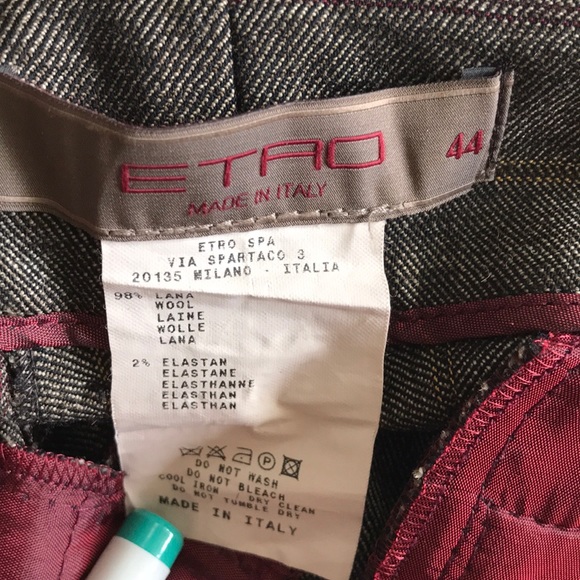 ETRO WOMENS PANTS 98% wool SIZE44 : US 8 - Picture 3 of 8